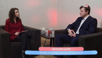 Евгений Царев в эфире программы «Настроение» на телеканале «ТВ Центр»