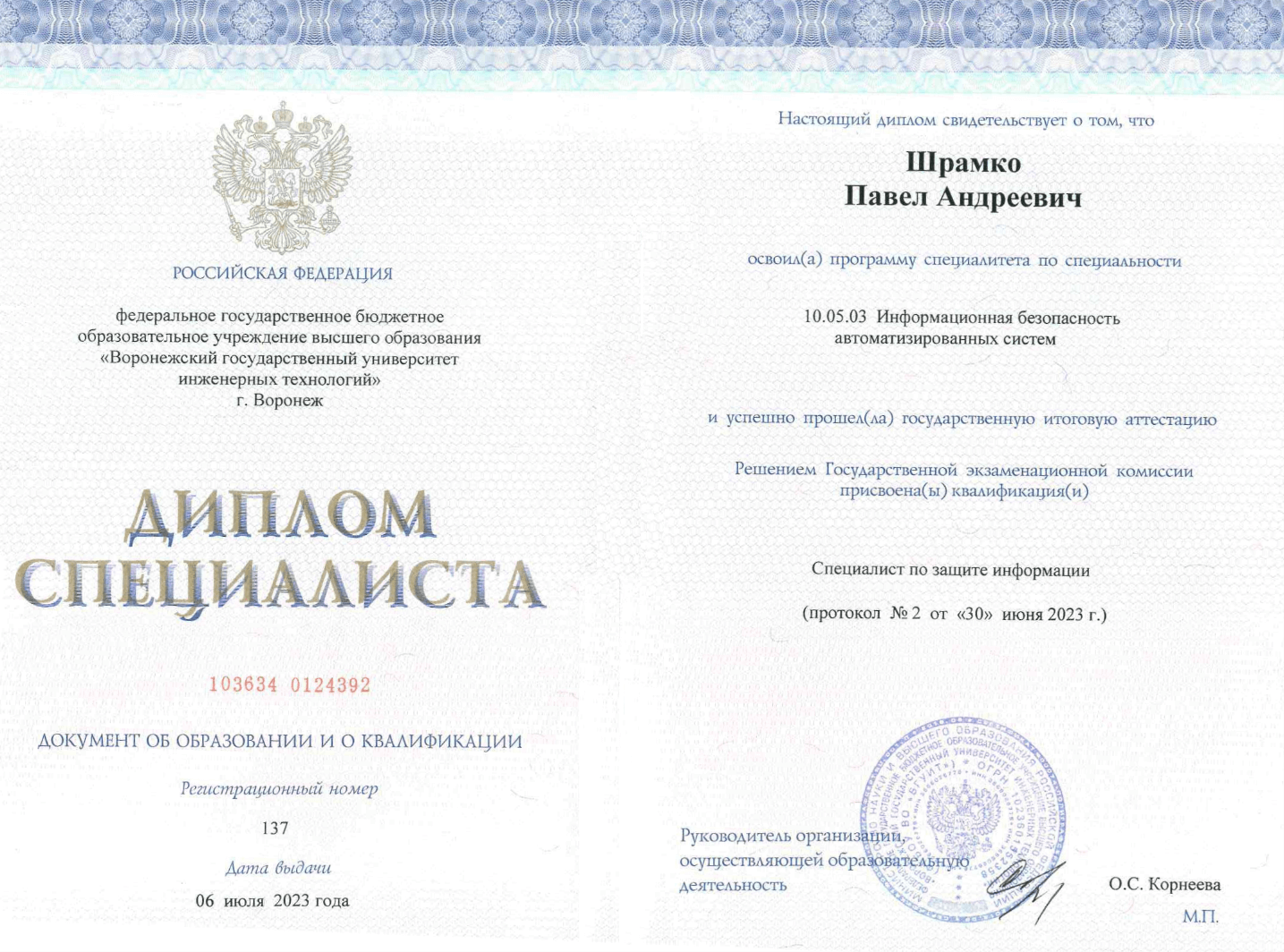 Диплом Шрамко Павел