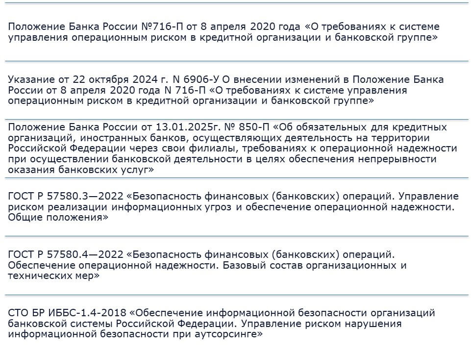 Выполнен6ие требований по риску аутсорсинга