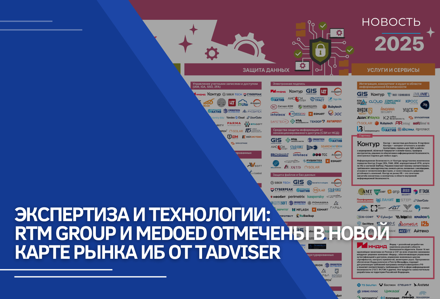 Экспертиза и технологии: RTM Group и MEDOED отмечены в новой карте рынка ИБ от TAdviser