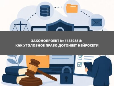 Статья Законопроект № 1133088 8: как уголовное право догоняет нейросети
